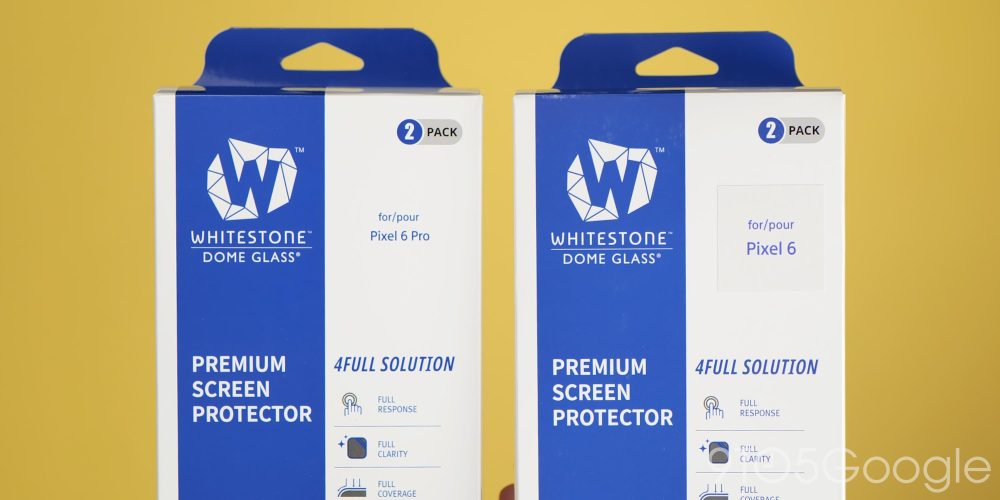 Whitestone Dome Glass packaging for Google Pixel 6 and 6 Pro