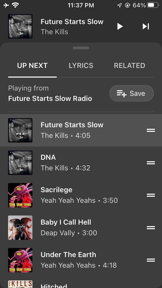 YouTube Music save queue playlist