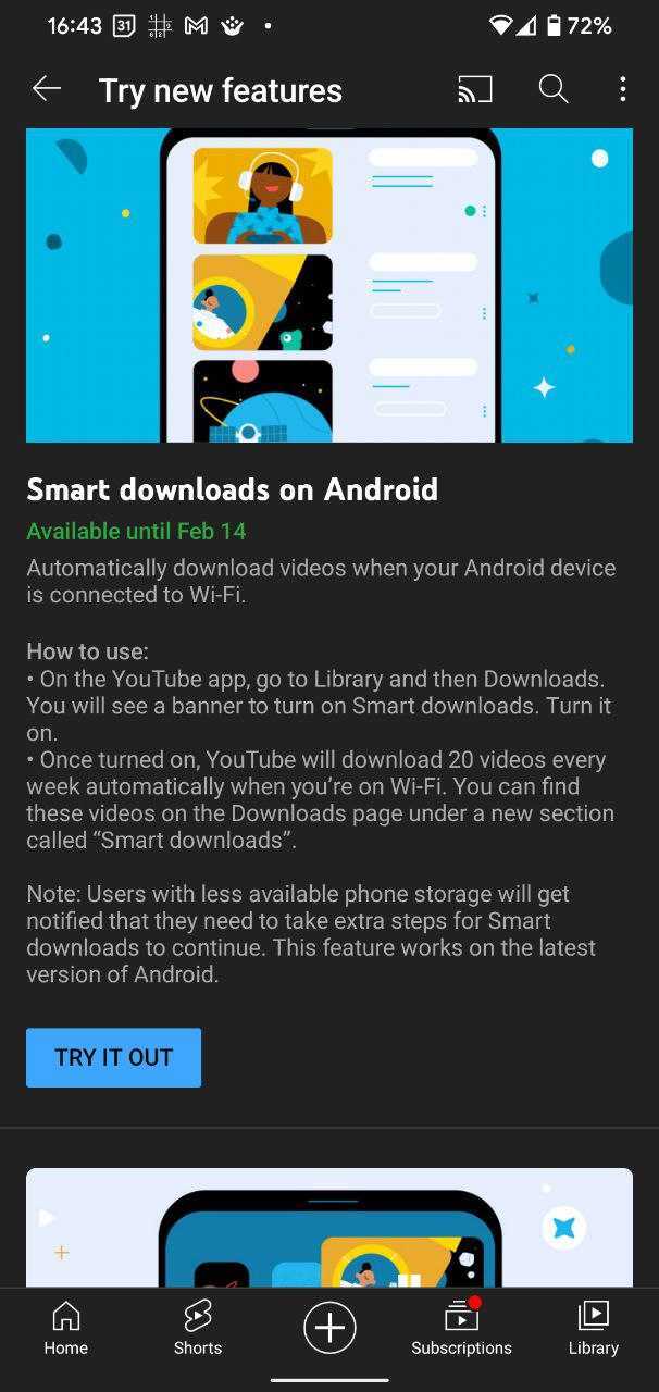 Smart download YT Android