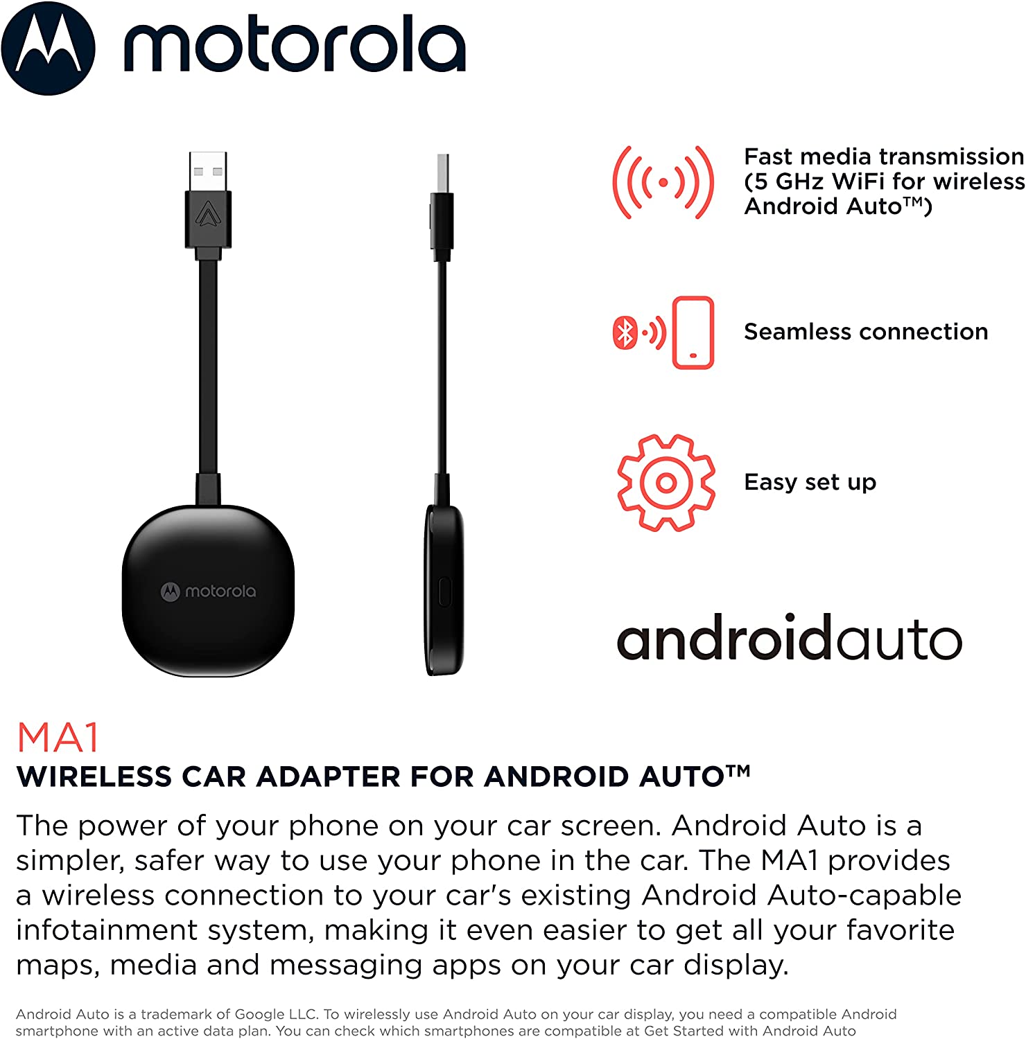 Motorola MA1 Is Now the Cheapest Premium Wireless Android Auto Adapter -  autoevolution