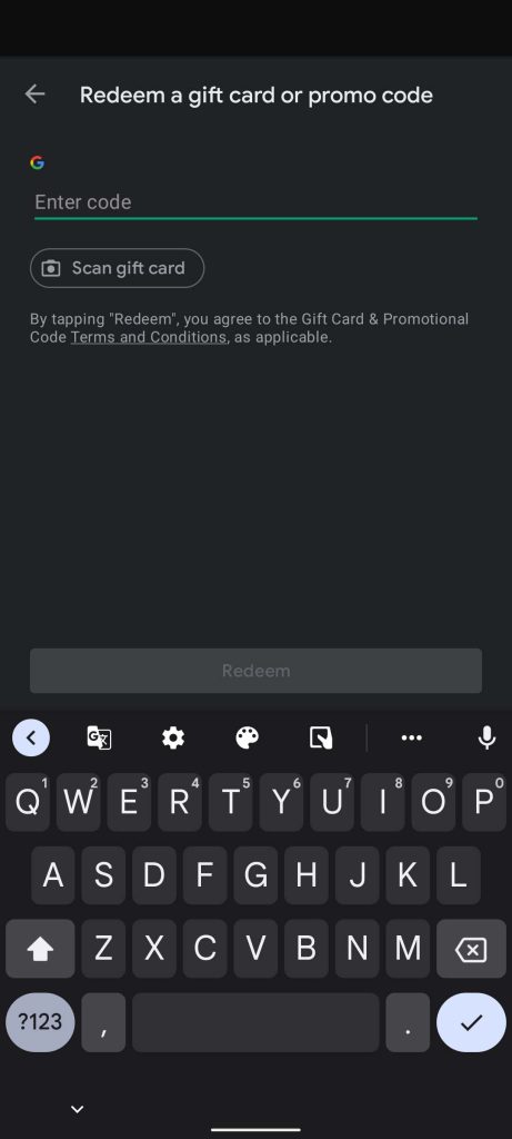 How to Redeem a Code in Google Play