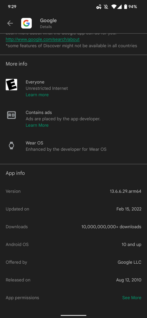 Play Store Requires Android Play Store listings on mobile now note required 'Android OS' - 9to5Google