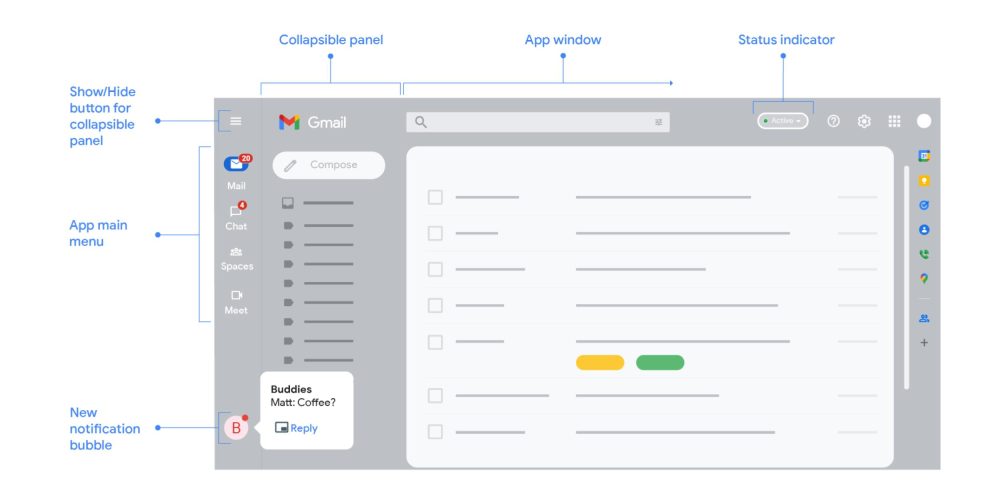 El material de Gmail se publica ampliamente a medida que lo rediseñas [U]