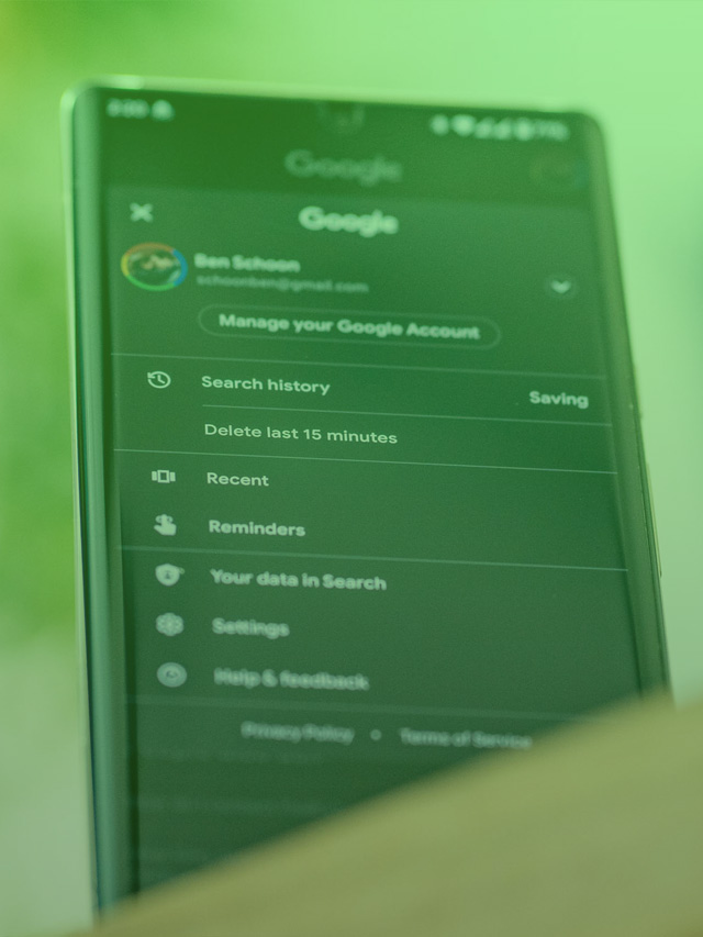 Quickly delete your search history with one button
