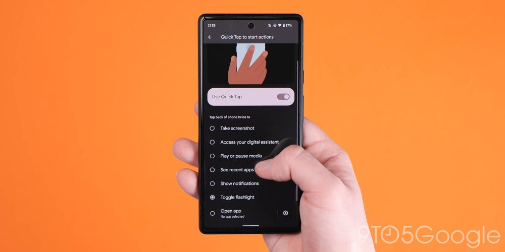 Android 13 wish list - deeper Quick Tap customization