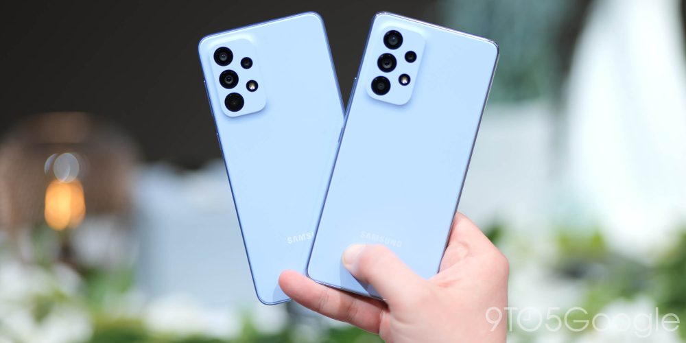 Galaxy A33 5G and Galaxy A53 5G in Awesome Blue colorway