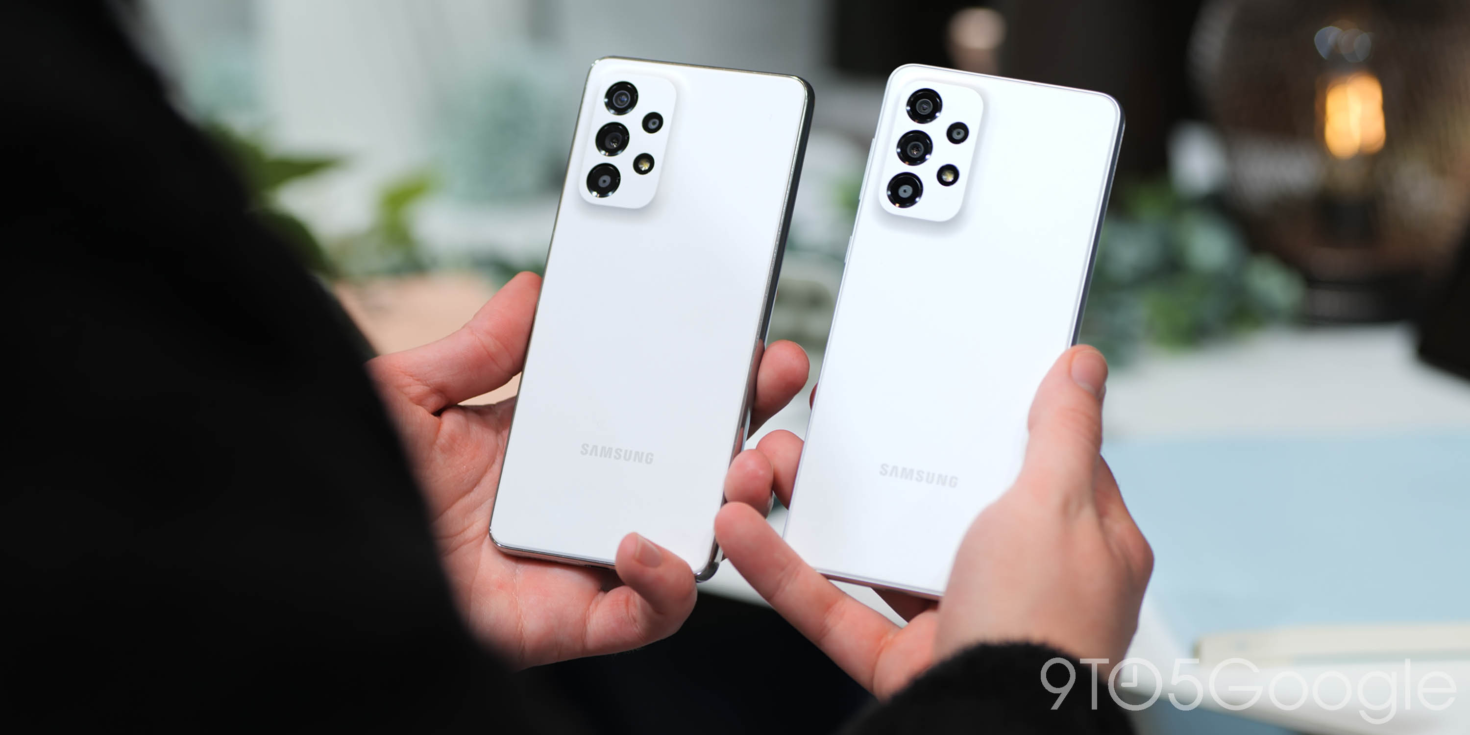 Galaxy A33 5G and Galaxy A53 5G in Awesome White colorway