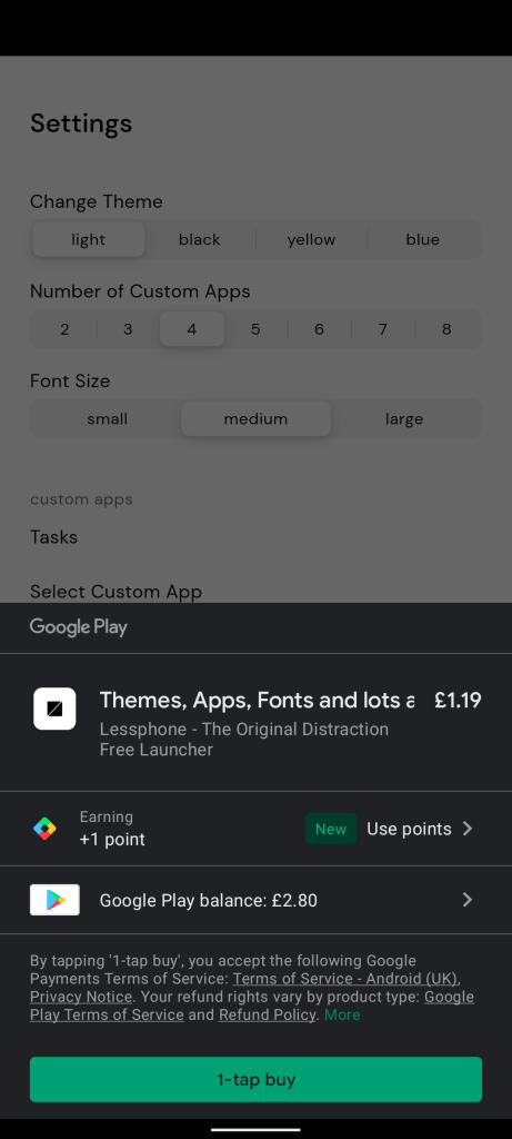 Use Play Points to make Google Play Store purchase