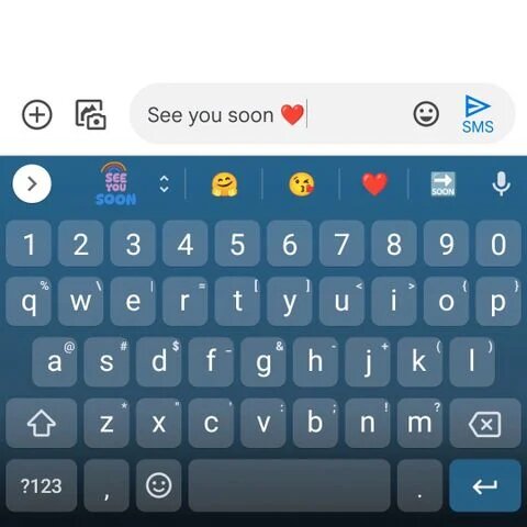Gboard text-based stickers example 2
