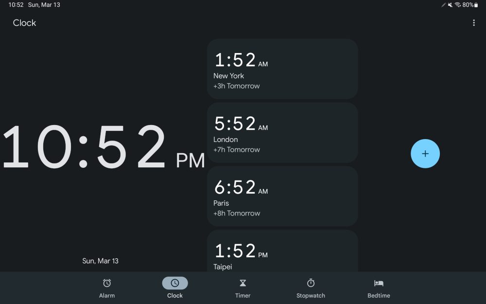 Google Clock 7.2 представляет обновленный дизайн планшета с новой навигационной панелью [Gallery] 2