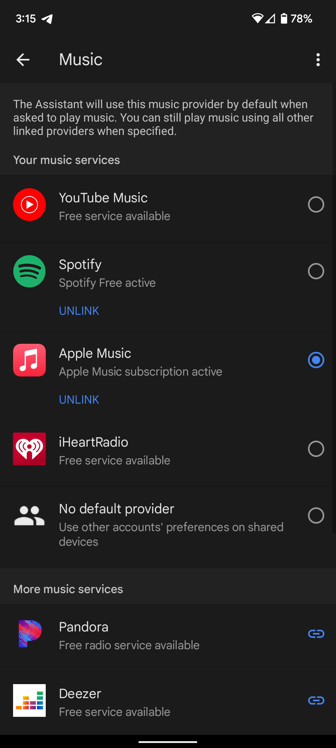 Connect apple music store to google home