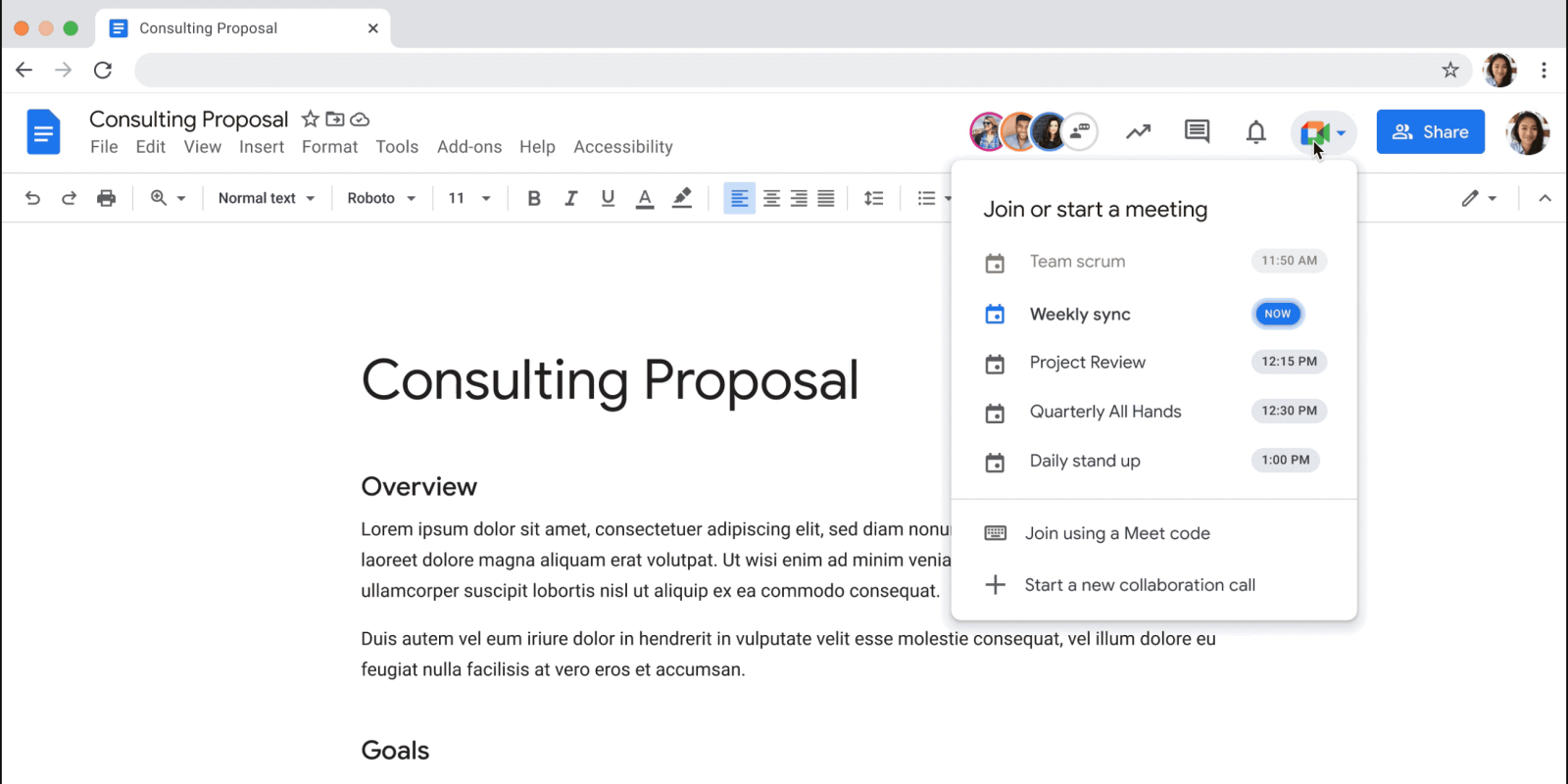 Google Docs Slides Meet cover