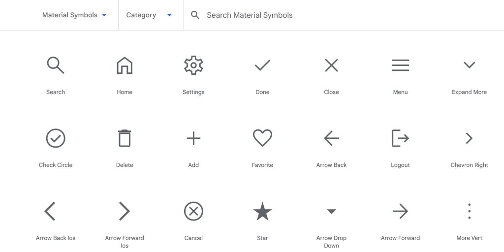 Material Symbols and Icons - Google Fonts
