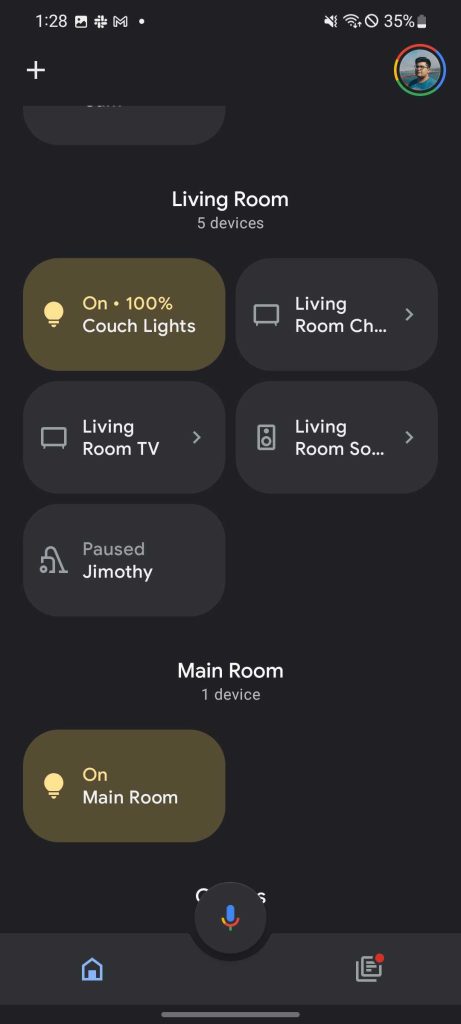 Chromecast in Google Home app