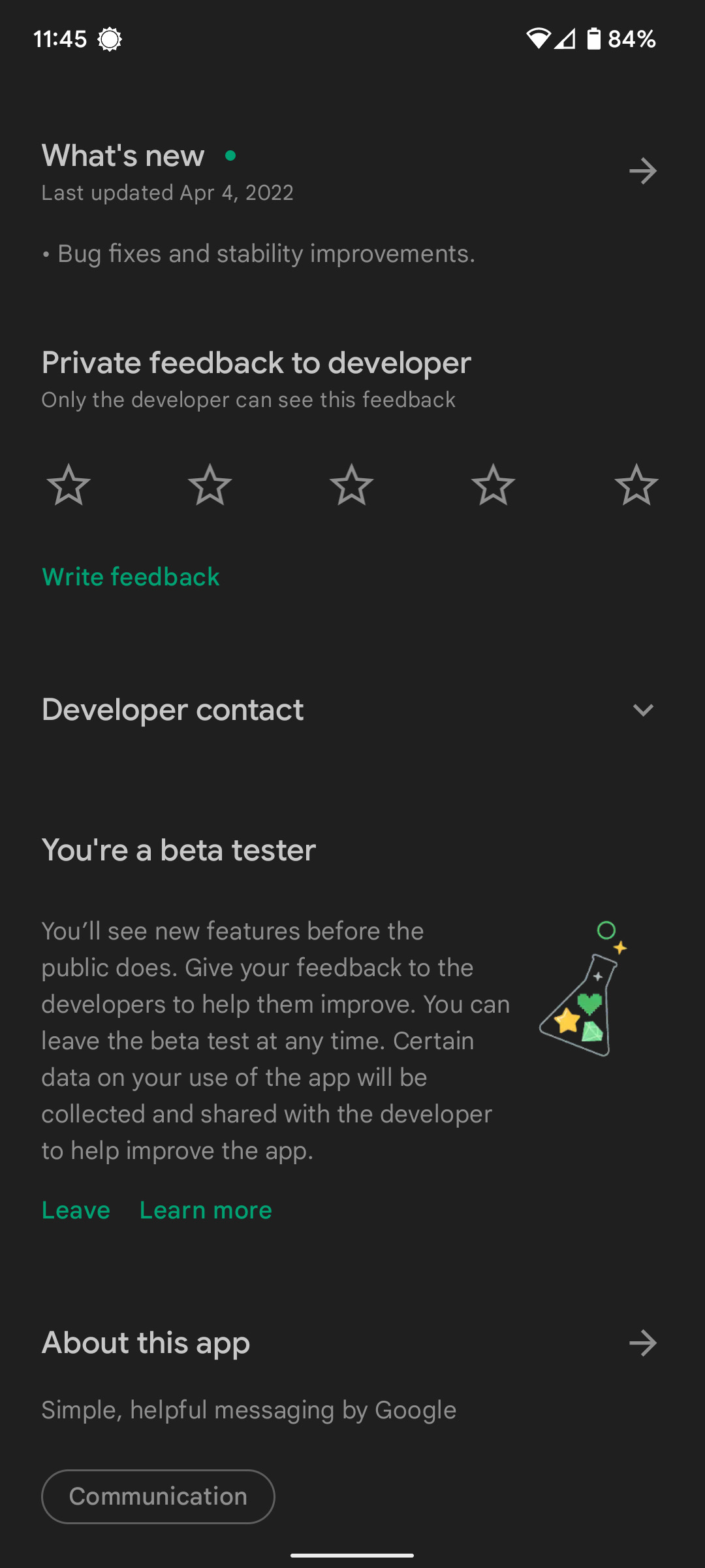 LEAVE AN APP S BETA PROGRAM visual data 8