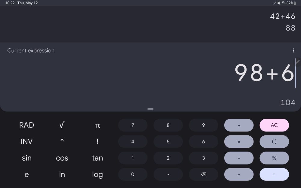 Android Calculator tablet redesign