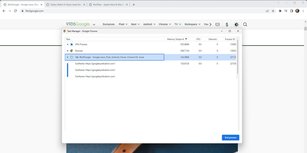 Google Chrome Task Manager 3