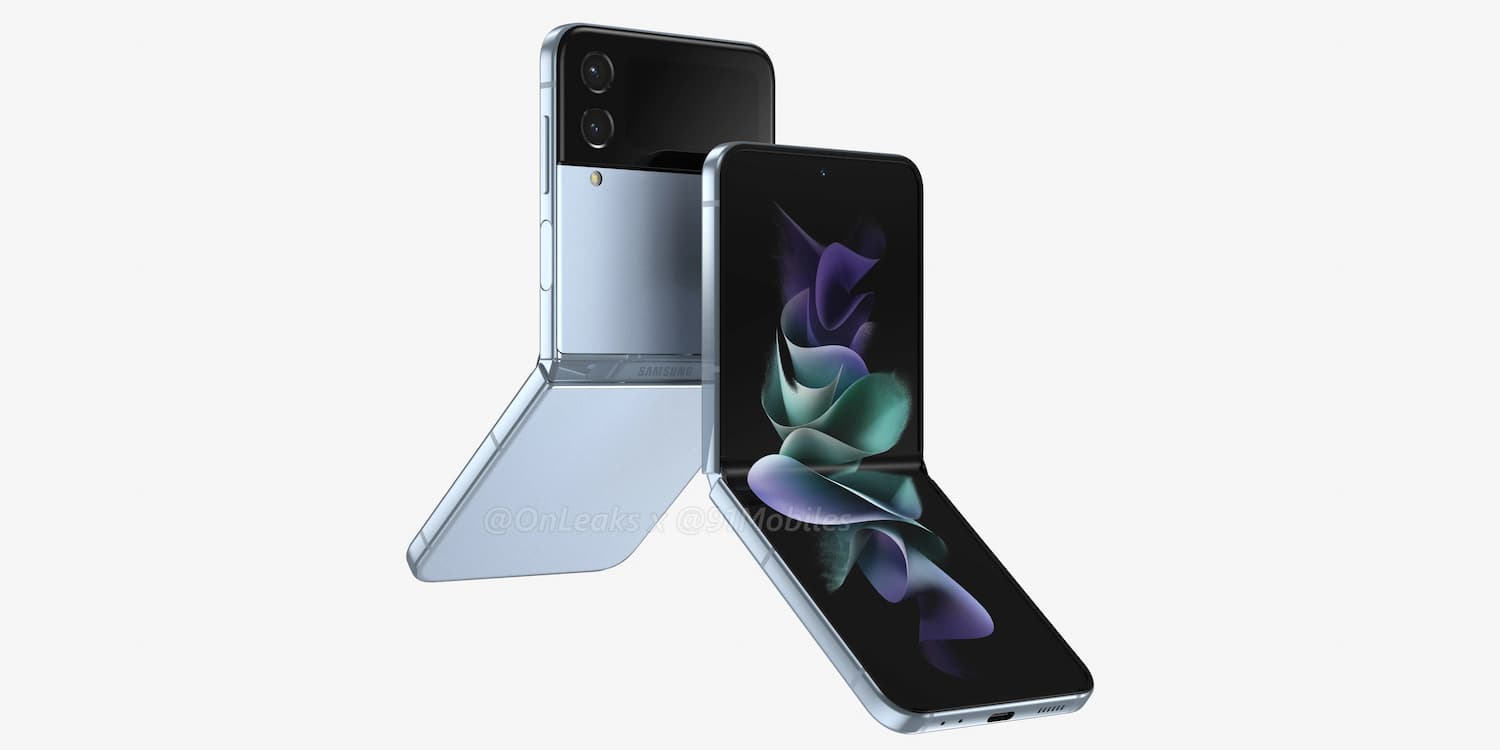 Galaxy Z Flip 4 leaks with flat frame, purple color - 9to5Google