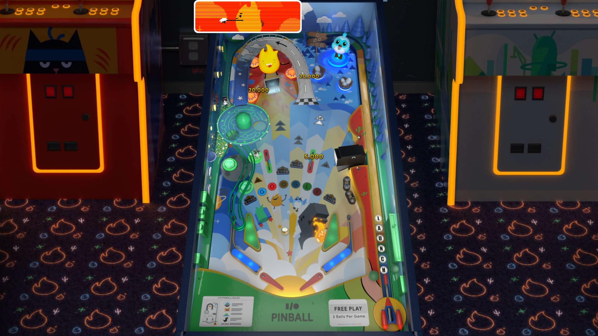 Free I/O Pinball game from Google