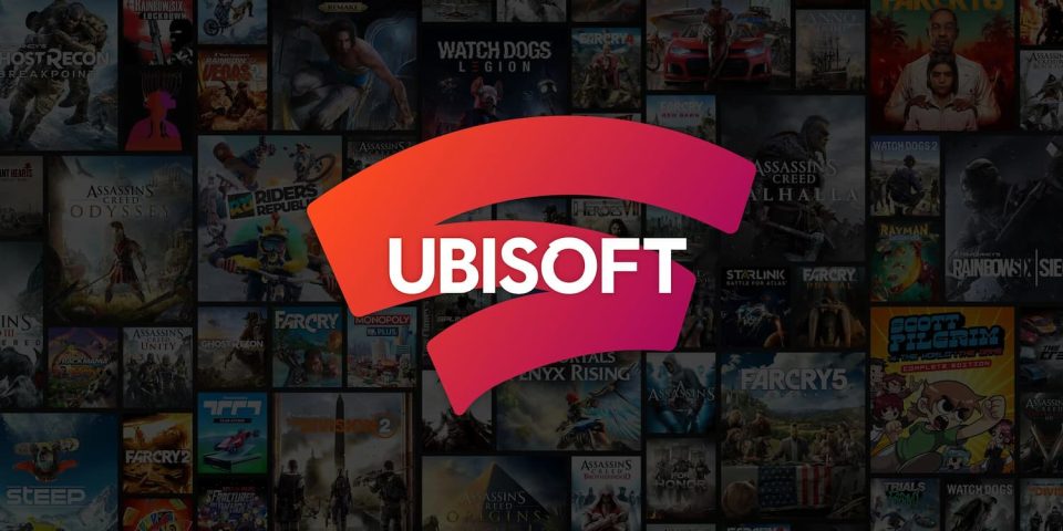 Ubisoft logo overlaid on Google Stadia logo