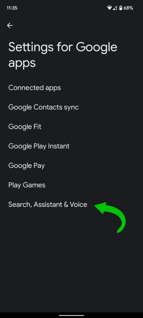 Configurações do Google Apps