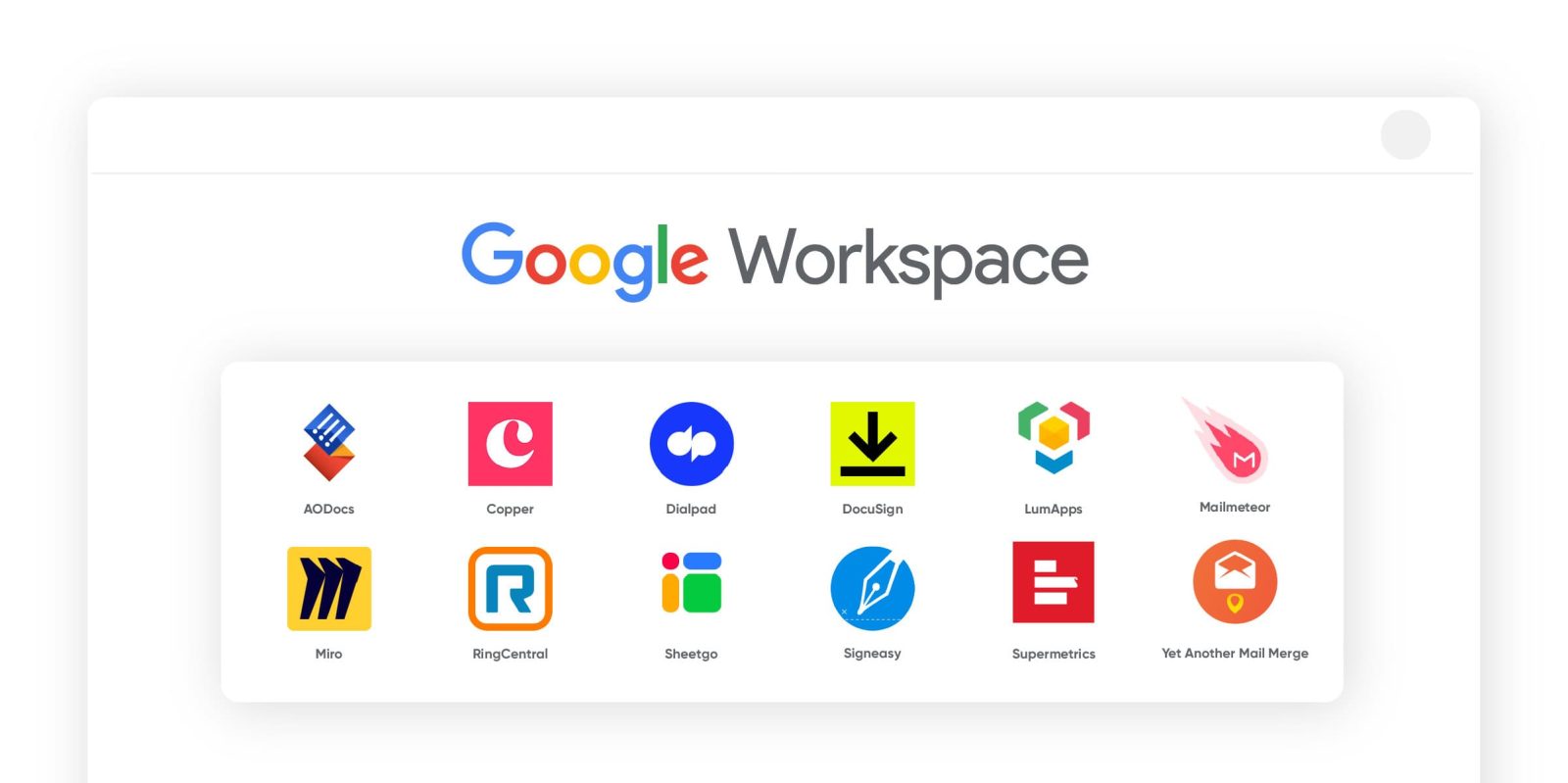 Google Workspace recommended apps