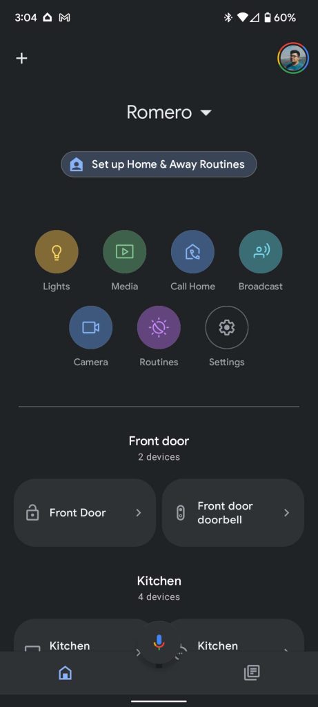 Google home app