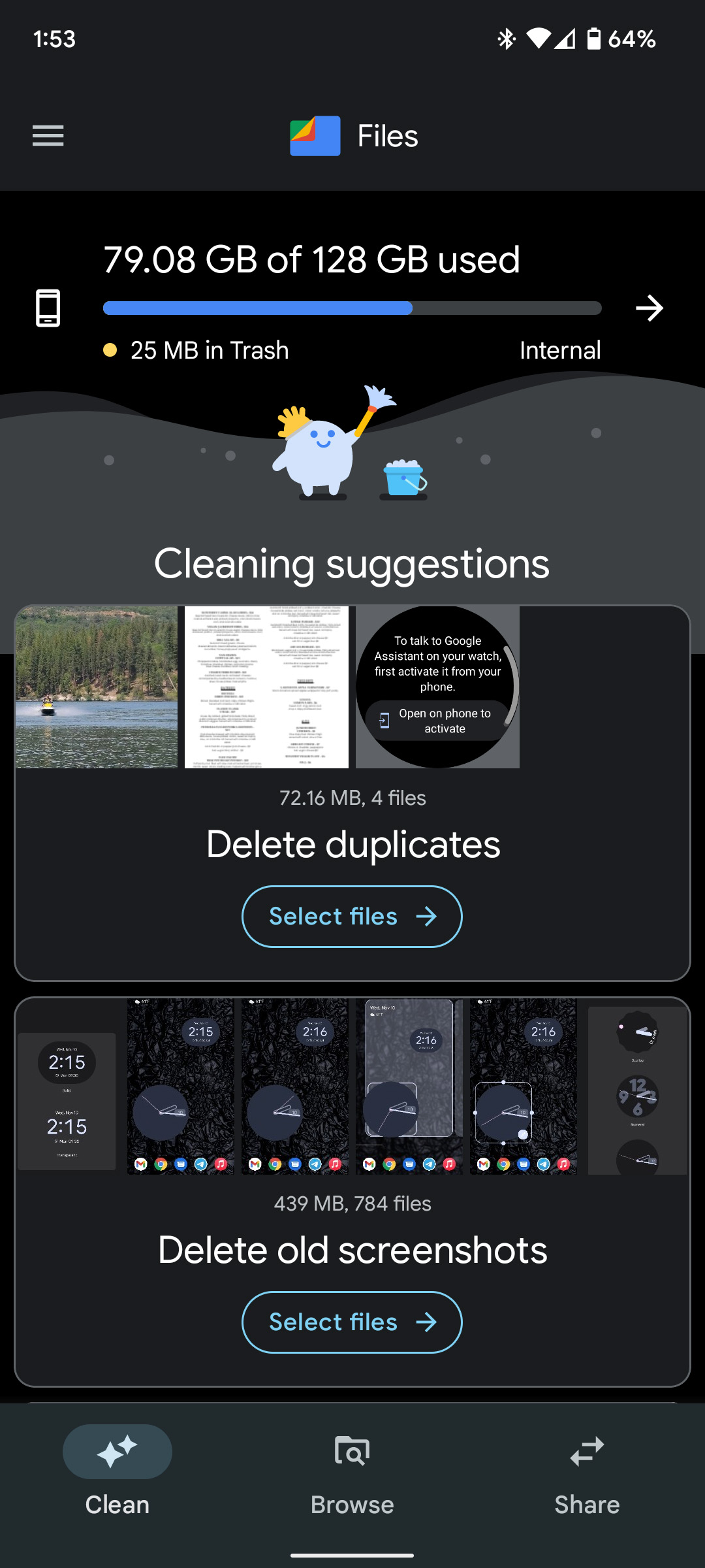Cleaning suggestions Android