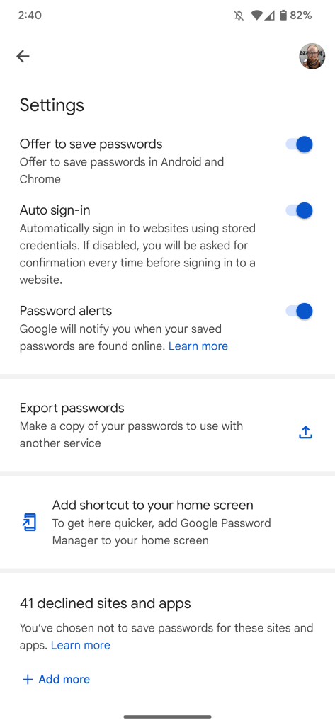 Google Password Manager Shortcut 1