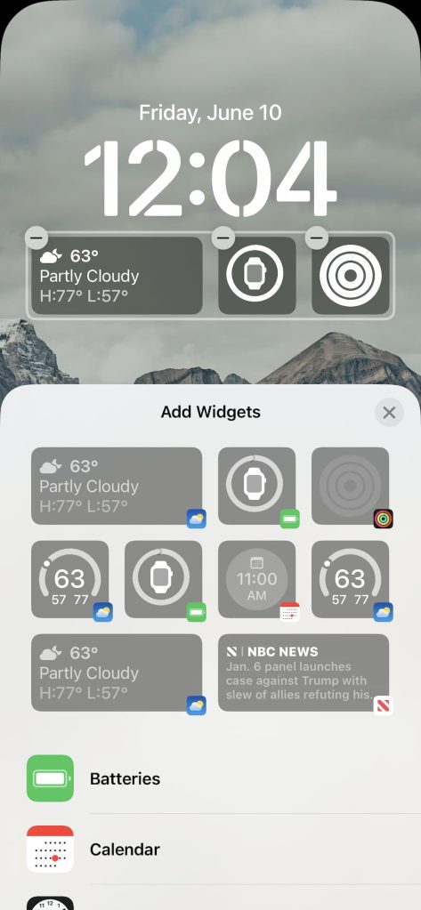 Customize iOS16 lock screen widget