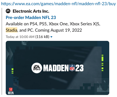 Madden NFL 23 is not coming to Stadia [Updated]