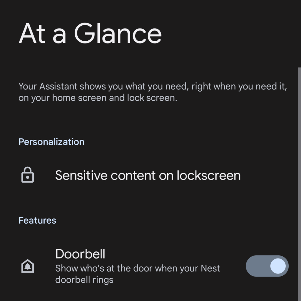 Pixel At a Glance doorbell
