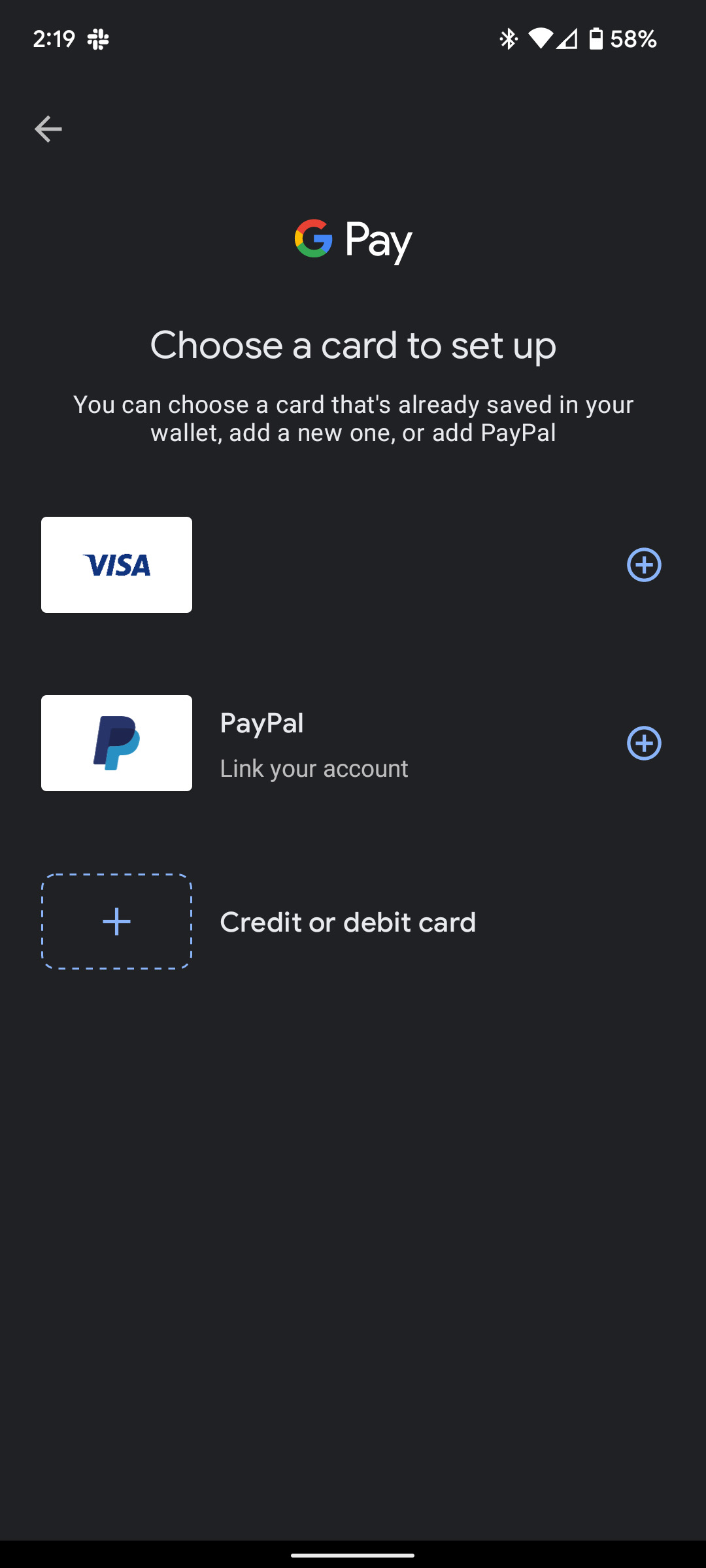 add credit or debit card