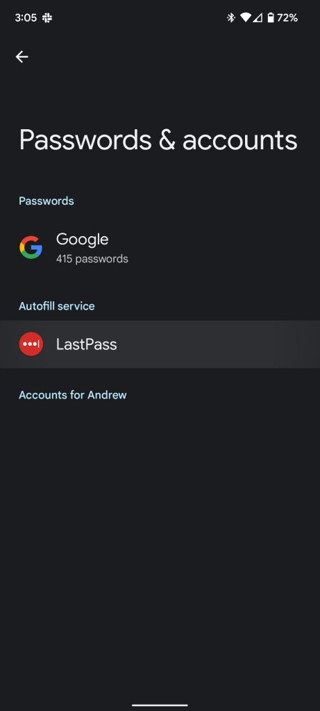 Password Autofill service Android