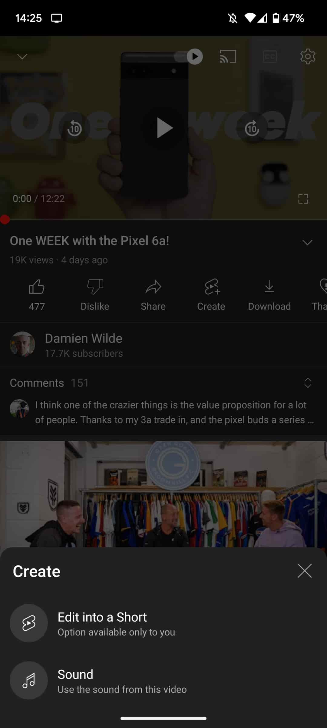 You can now create Shorts from existing videos in YouTube
