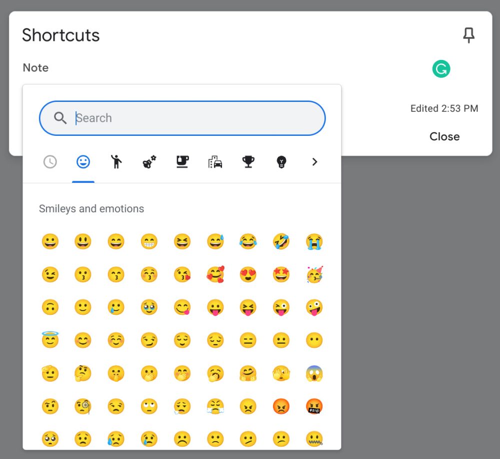 Raccourci Emoji sur Chromebook