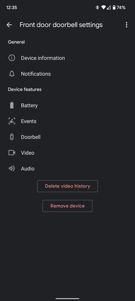 Settings to extend Nest Doorbell battery