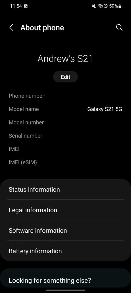Android version Samsung Galaxy