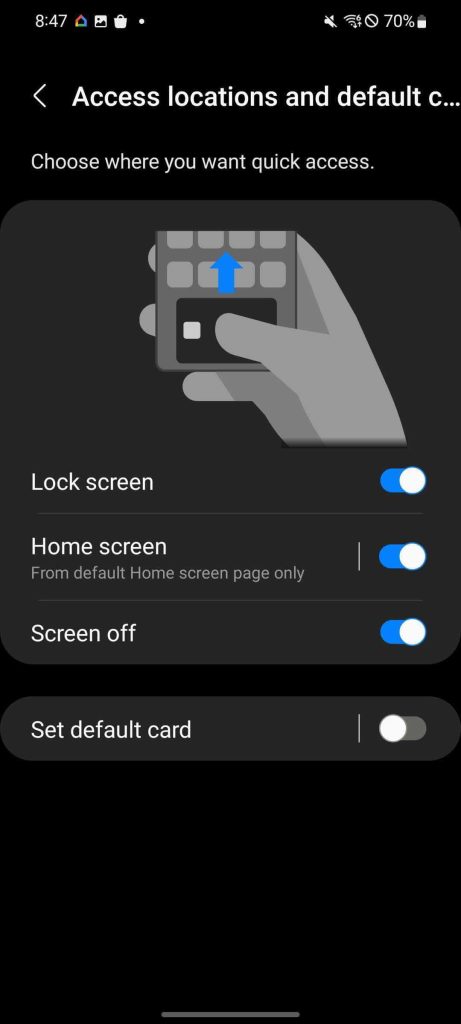 Disable homescreen shortcut samsung wallet
