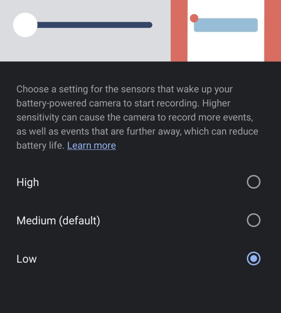 Nest Doorbell wake-up sensitivity