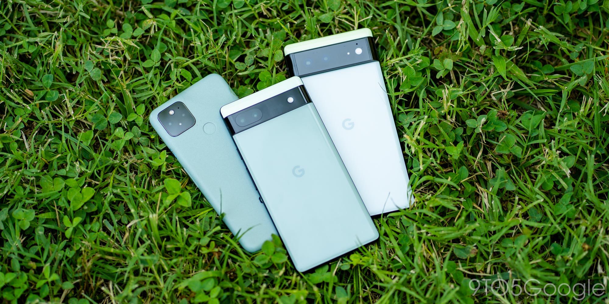 google pixel 6a with pixel 6 and pixel 5