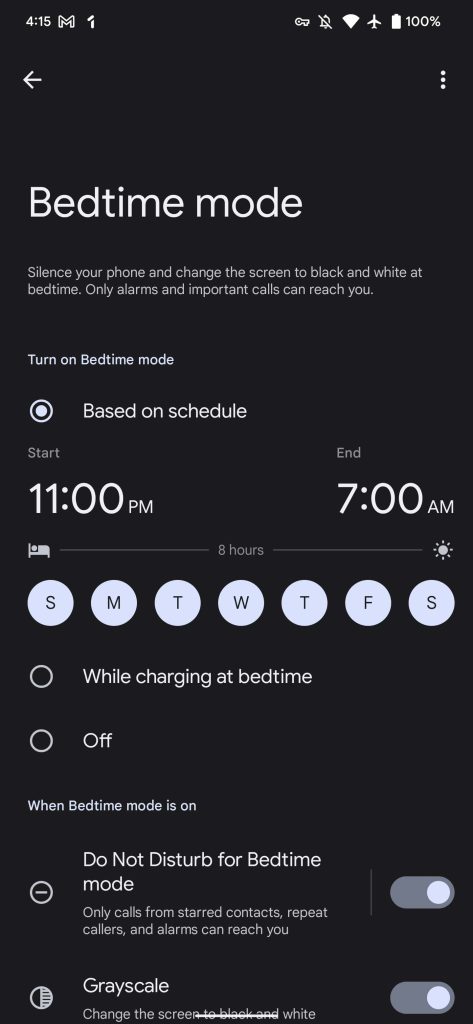 Modalità ora di andare a dormire in Android 13: nuova interfaccia utente e sfondi scuri