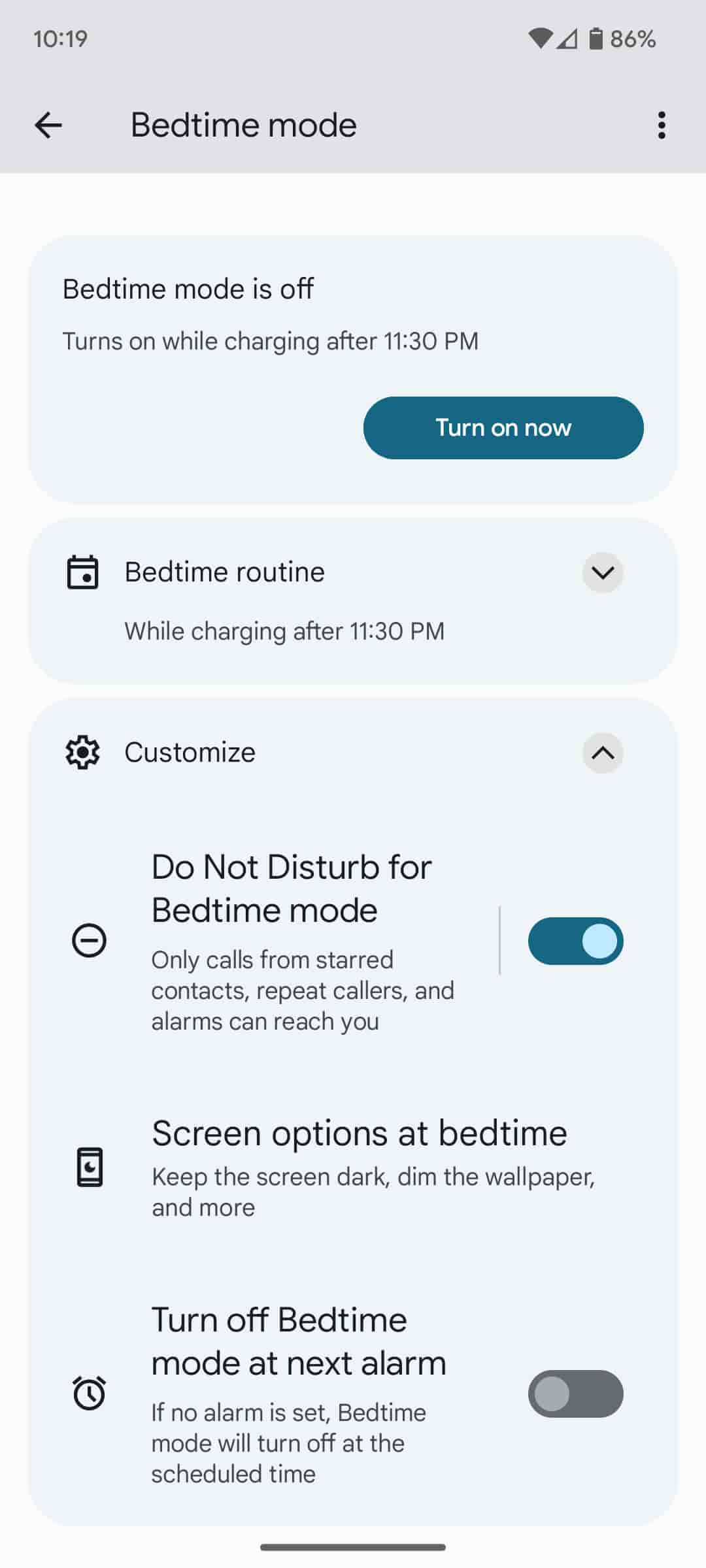 How to enable and configure Android 13's Bedtime mode on Pixel