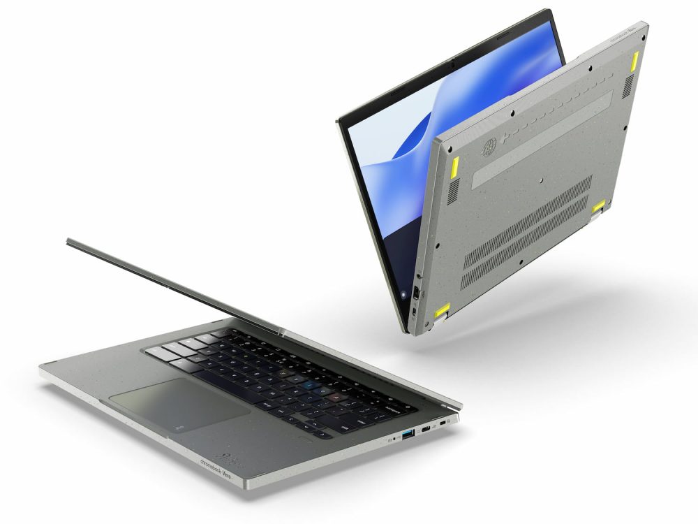 Hinge and underside of Acer Chromebook Vero 514