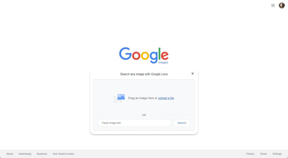 Google Image search file upload