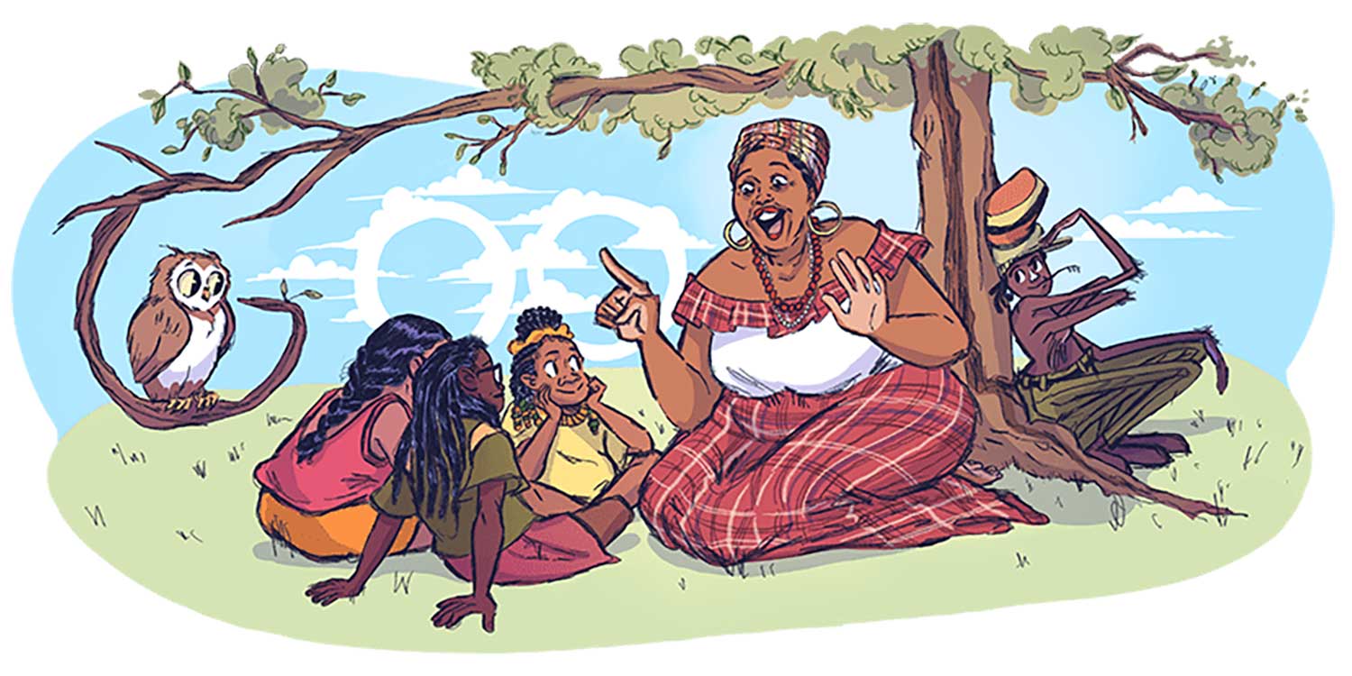 Le Doodle d'aujourd'hui, illustré par l'artiste jamaïcaine Robyn Smith - Louise Bennett-Coverley