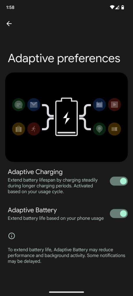 Pixel adaptive battery