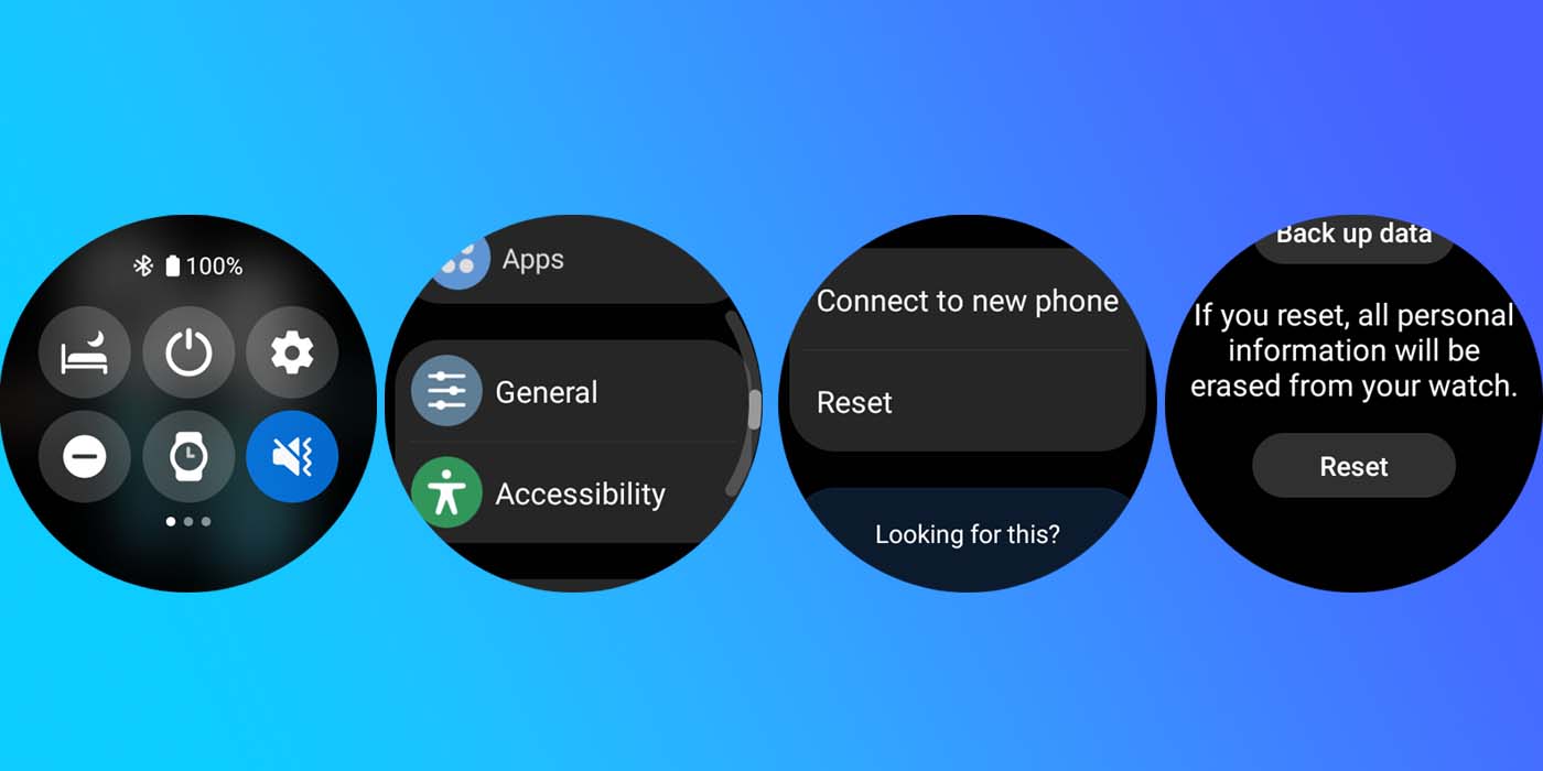 Galaxy watch online reset