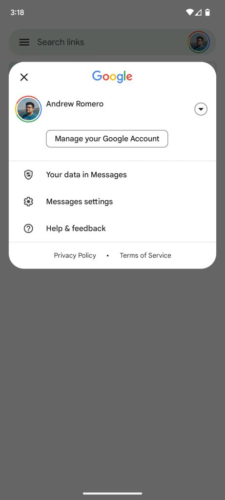 google messages settings