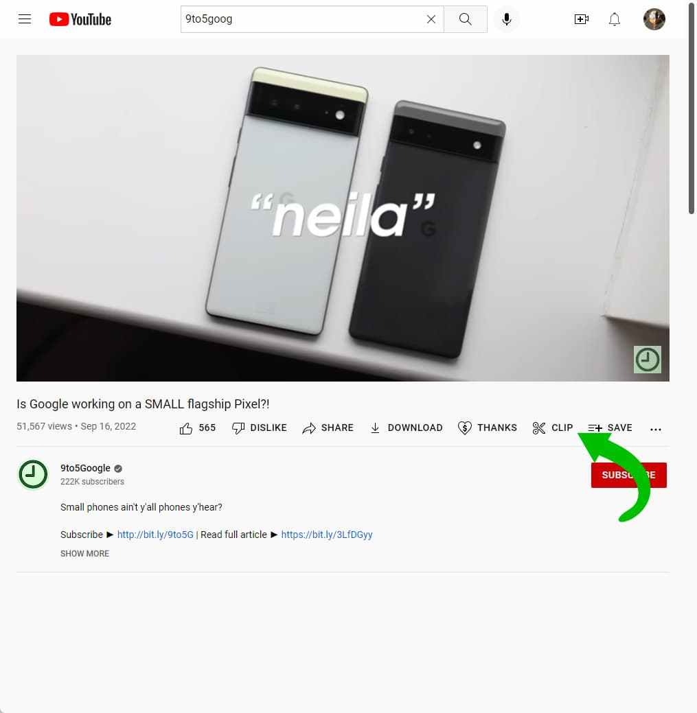 Youtube Small How to share small YouTube video portions with 'Clips' feature
